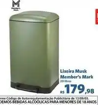 Sam's Club De - lixeira musk oferta