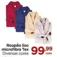 Carrefour Microfibra - roupão liso microfibra oferta