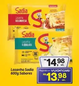 Fort Atacadista Lasanha Sadia 600g Sabores oferta