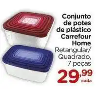 Carrefour Carrefour - conjunto de potes de plástico home oferta