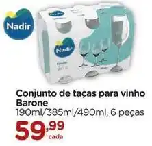 Carrefour Nadir - conjunto de tacas para vinho barone oferta