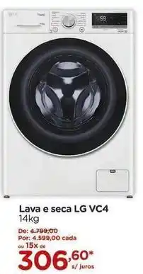 Carrefour Lg - lava e seca vc4 oferta