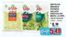 Supermercado Estrela Azul Repolho branco fatiado, salada ou mista la vita oferta