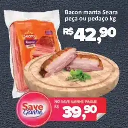 Supermercados Savegnago Bacon manta seara oferta