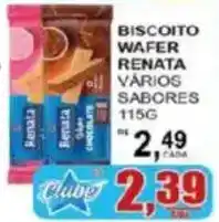 Supermercado Estrela Azul Biscoito wafer renata vários sabores oferta