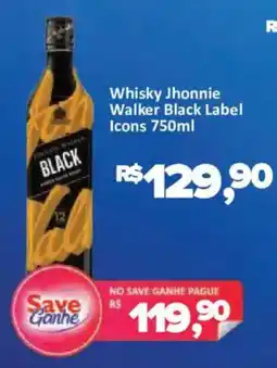 Supermercados Savegnago Whisky Jhonnie Walker Black Label Icons oferta