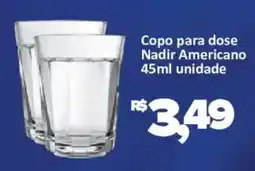Supermercados Savegnago Copo para dose Nadir Americano oferta