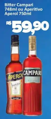 Supermercados Savegnago Bitter Campari ou Aperitivo Aperol oferta