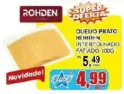 Supermercado Estrela Azul queijo prato rohden interfolhado fatiado 100g oferta