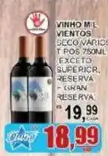 Supermercado Estrela Azul vinho mil vientos seco varios t pos 750ml oferta
