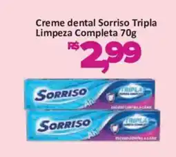 Supermercados Savegnago Creme dental Sorriso Tripla Limpeza Completa oferta