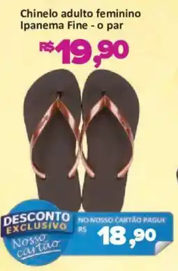 Supermercados Savegnago Chinelo adulto feminino ipanema fine oferta