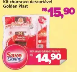 Supermercados Savegnago Kit churrasco descartável golden plast oferta