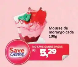 Supermercados Savegnago Mousse de morango oferta
