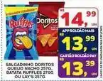 Roldão Doritos - salgadinho queijo nacho, batata ruffles ou lay's oferta