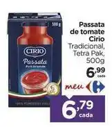 Carrefour Cirio - passata de tomate oferta