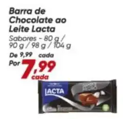 Dia Lacta - barra de chocolate ao leite oferta