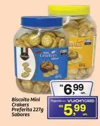 Sabores - biscoito mini crakers preferita