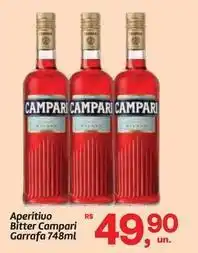 Fort Atacadista Campari - aperitivo bitter garrafa 748ml oferta