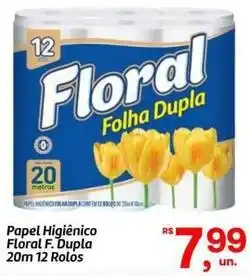 Fort Atacadista Floral - papel higiênico 20m 12 rolos oferta