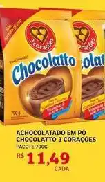 Assaí Atacadista 3 corações - achocolatado em po chocolatto oferta