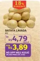 Assaí Atacadista Meu - batata lavada oferta