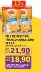 Assaí Atacadista Seara - filé de peito de frango congelado oferta