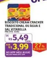 Assaí Atacadista Vitarella - biscoito cream cracker tradicional ou água e sal oferta