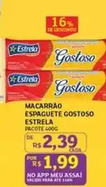 Assaí Atacadista Estrela - macarrao espaguete gostoso oferta