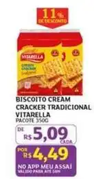 Assaí Atacadista Vitarella - biscoito cream cracker tradicional oferta