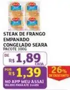 Assaí Atacadista Seara - steak de frango empanado congelado oferta