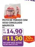 Assaí Atacadista Mauricéa - peito de frango com osso congelado oferta