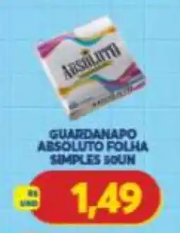 Atacadão Centro Sul Guardanapo absoluto folha simples 50un oferta