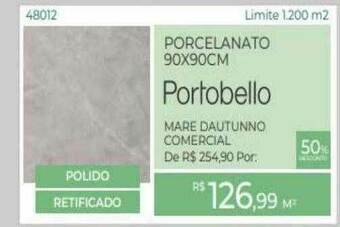 ABC da Construção Porcelanato 90x90cm Portobello oferta