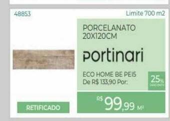 Porcelanato 20x120cm Portinari