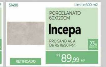 ABC da Construção Porcelanato 60x120cm Incepa oferta