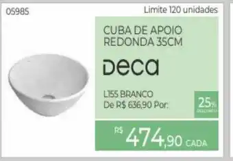 ABC da Construção Cuba De Apoio Redonda 35cm Deca oferta