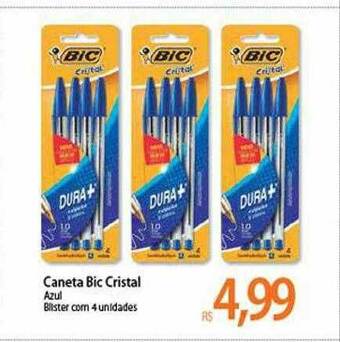 Atacadão Caneta Bic Cristal Azul oferta