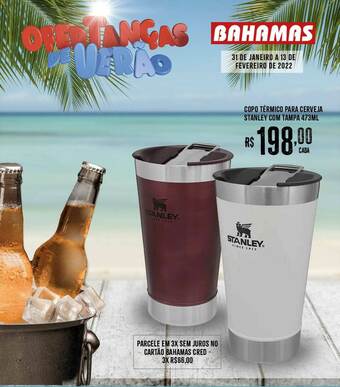 Bahamas Supermercados Copo Térmico Para Cerveja Stanley Com Tampa oferta