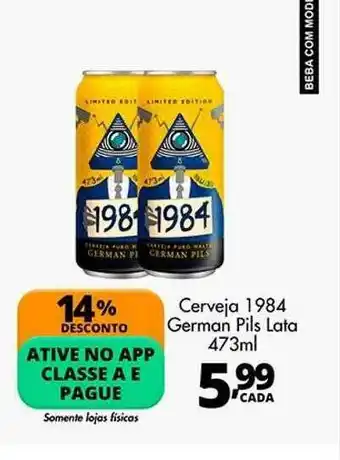 Delta Supermercados Cerveja 1984 German Pils oferta