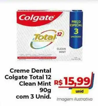 Hiper Moreira Creme Dental Colgate Total 12 Clean Mint oferta