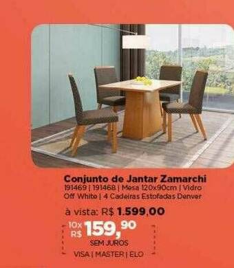 Lojas TaQi Conjunto De Jantar Zamarchi oferta