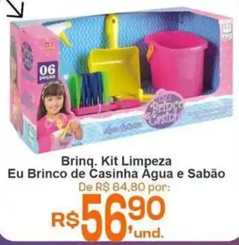 Brinquedo kit limpeza eu brinco de casinha agua e sabao