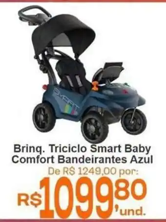 Brinq. Triciclo Smart Baby Comfort Bandeirantes Azul