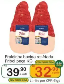 Giga Atacado Fraldinha bovina resfriada Friboi peça KG oferta