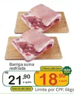 Giga Atacado Barriga suína resfriada oferta