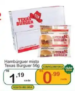 Giga Atacado Hambúrguer misto texas burguer oferta