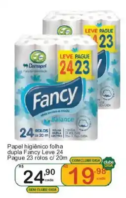 Giga Atacado Papel higiênico folha dupla fancy oferta