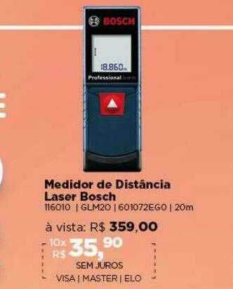 Lojas TaQi Medidor De Distância Laser Bosch oferta