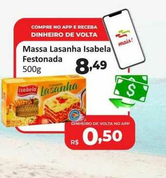 Massa Lasanha Isabela Festonada